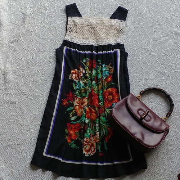 Free People Dresses & Skirts - Free People Botanical Crochet Lace Black Dress
